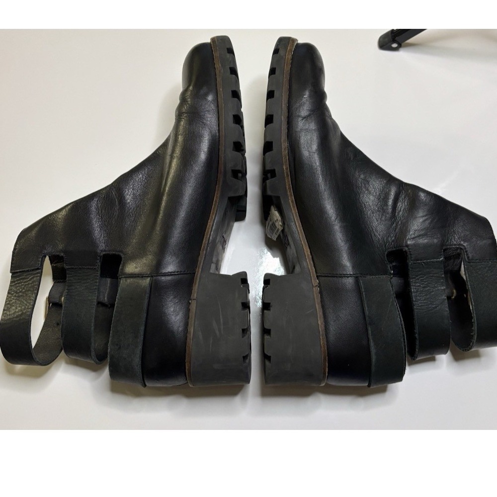 Miista Black Triple-Buckle Lug Sole Moto Boots - Picture 9 of 14